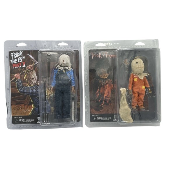 NECA Friday the 13th Part 2 Jason Voorhees & Trick 'r Treat Sam 8 in Clothed Set - Picture 1 of 14